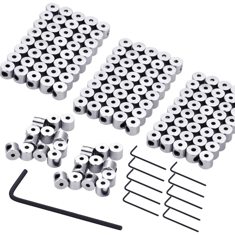 Aulufft 120 Pcs Pin Locks Pin Backs Locking Clasp Bulk with Wrench  Aulufft Locking Pin Keepers Backs Locking Clasp Sliver 6 x 5 mm - Image 1